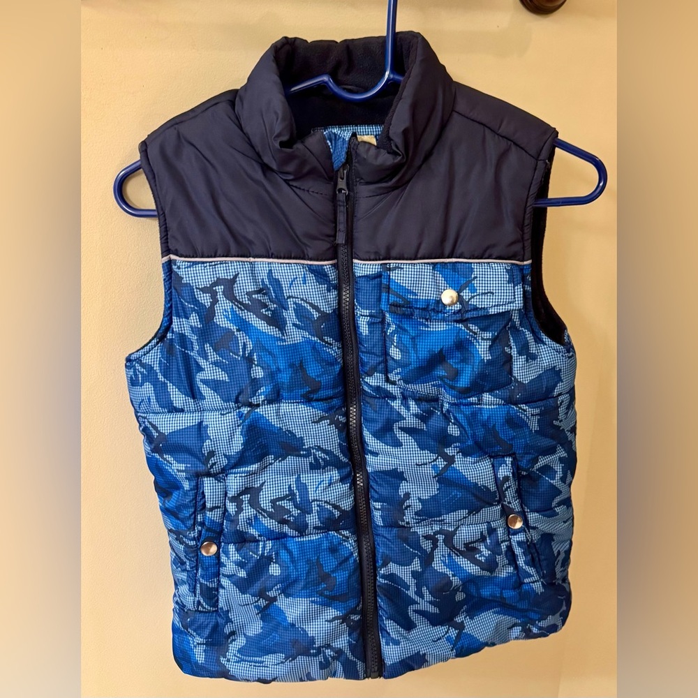 Roebuck & Co Heritage Supply Puffer Vest Blue Camo